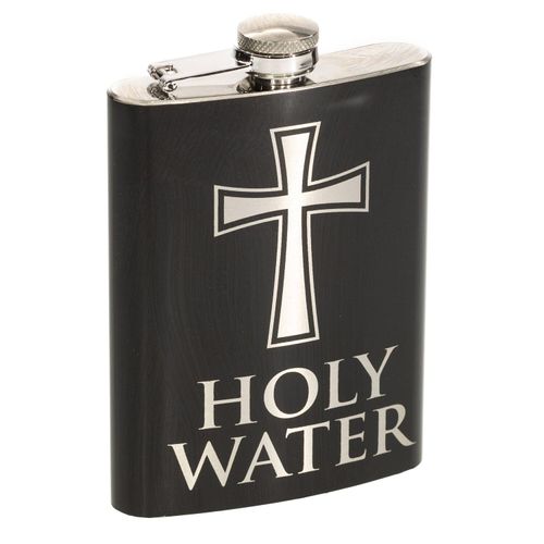 Flachmann "Holy Water", schwarz