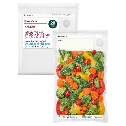 Vakuumbeutel XXL 20er-Pack (33x49 cm) BPA-frei wiederverwendbar