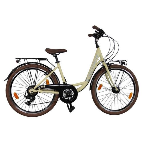 Tecnobike NSR Fahrrad 28" Mobi 21V Creme H46 Dynamo