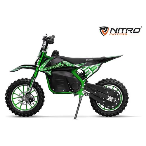 Nitro Motors 1000W Eco Kinder Dirtbike Fossa Fun 10 Zoll 36V Grün