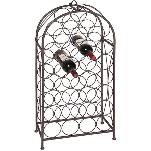 Flaschenhalter AMBIENTE HAUS "Flaschenständer gr 93cm - antikbraun", braun (antikbraun), B:42cm H:91cm L:42cm, Eisen, Flaschenhalter, Flaschenhalter
