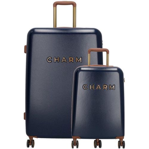 Charm London Hardcase Koffer, 111,2 l, Blau, 4 Rollen, 77 x 51 x 29 cm