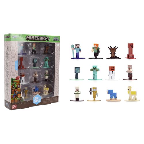 Minecraft Nano Metalfigs Serie 17 – 12 Figuren, Metall