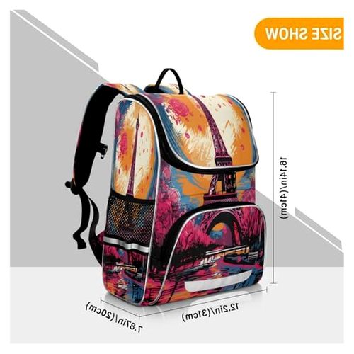 Turmkunst Blumen Rucksack, große Tasche für Schüler