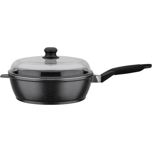 Schmorpfanne GSW "Titanium Granit", schwarz, Ø:20cm, Pfannen, Schmorpfanne, Induktion