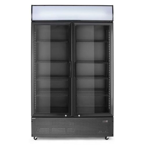 Rückwandkühlschrank, 512L, Schwarz