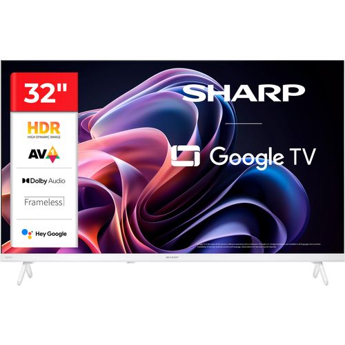 SHARP LED-Fernseher "1T-C32HFx", Energieeffizienz: E (A-G), schwarz (weiß), 32 ″, Fernseher