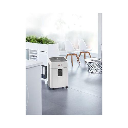 Dahle Aktenvernichter 504P, Partikelschnitt 2 x 15 mm, Sicherheitsstufe P-5, 13-15 Blatt Schnittleistung, 40 Liter, grau