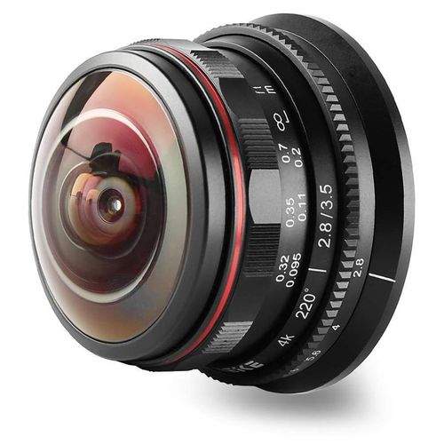 Solidchoice – 3,5 mm Fisheye-Objektiv mit Blende f/2.8 für Micro Four Thirds-Kameras