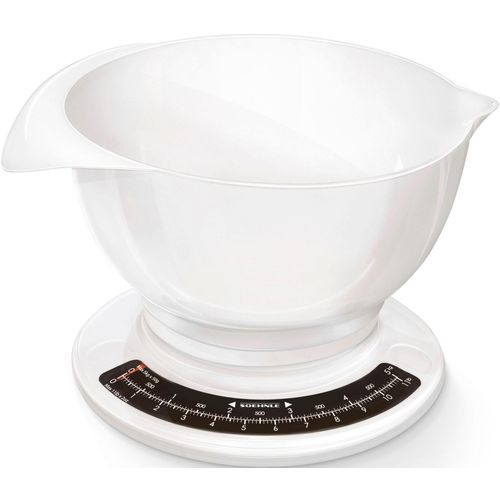 Küchenwaage SOEHNLE "Culina Pro", weiß, Kunststoff, Küchenwaagen, mit großer Rührschüssel