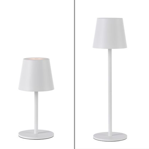 JUST LIGHT LED Tischleuchte "EURIA, 2er Set", weiß, 1, Ø 11cm H: 37cm, 2 Stk., Leuchten, LED Akku Tischlampe, LED Tischleuchte