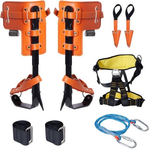 Steigeisen Baumsteigeisen für Baumklettern - Orange - 335,28-431,8mm - Hochwertige Ausrüstung für Outdoor-Abenteuer