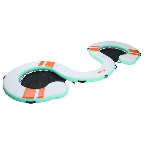 Aufblasbares Schwimmbecken, schwimmende Plattform – 4,57 x 1,83 m – 15 cm Dicke – PVC – Schwimmmatte für Schwimmbad, Strand und Meer