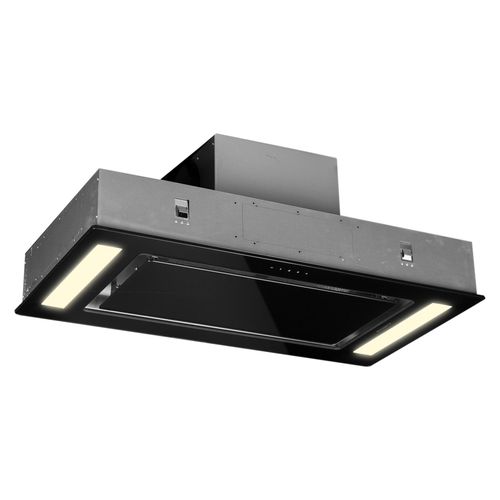 Klarstein Dunstabzugshaube, Leiser Dunstabzug, Dunstabzugshaube Unterbau, Dunstabzugshaube mit Filter, Dunstabzugshaube Einbau, Abzugshaube 90cm, 230W, 620 m³/h, Abluft/Umluft Dunstabzugshaube Schwarz