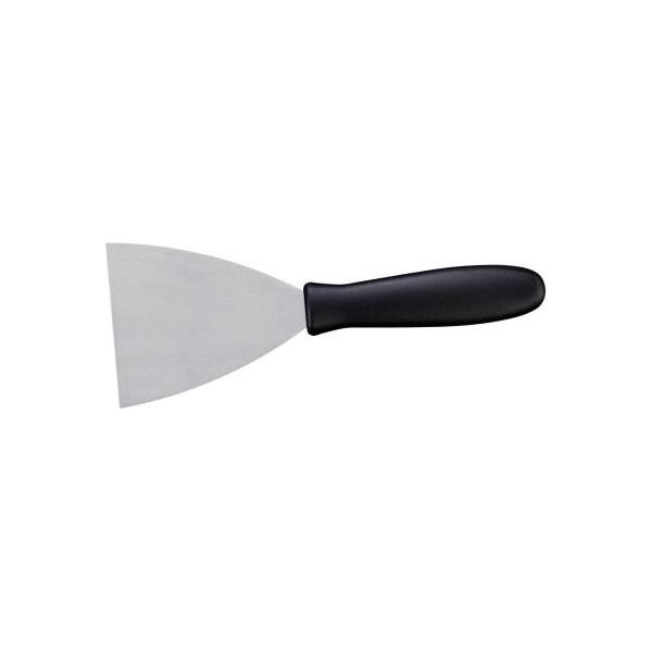 Spatola Con Manico In Poliammide Rinforzata Con Fibra Di Vetro Nera, Con Lama Rigida In Acciaio Inox 18/0 Temprato; Utensile Versatile Per Pulire, Tagliare, Lisciare, Girare, Ecc.-image