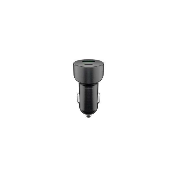Dual-Usb Auto SchnellladegeräT USB-C Pd (Power Delivery) Schwarz-image