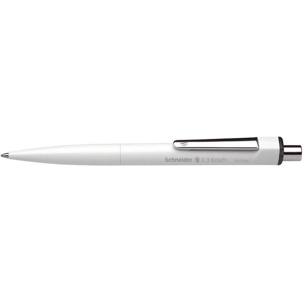 Schneider SN3271 10Er Kugelschreiber K3 Biosafe Weiß Schreibfarbe Schwarz-image