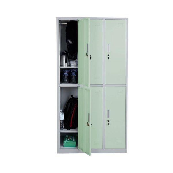 SchließFach Preston T829, SchließFachschrank Wertfachschrank Spind, Metall 6 FäCher ~ GrüN-image