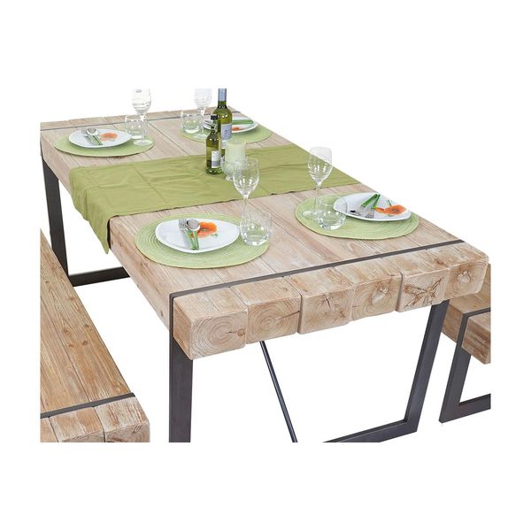 Esszimmertisch MCW-A15, Esstisch Tisch, Tanne Holz Rustikal Massiv Mvg-Zertifiziert ~ Naturfarben 80X180X90Cm-image
