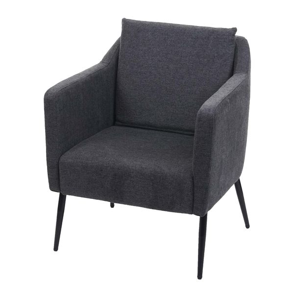 Lounge-Sessel Mcw-H93A, Sessel Cocktailsessel Relaxsessel ~ Stoff/Textil Dunkelgrau-image