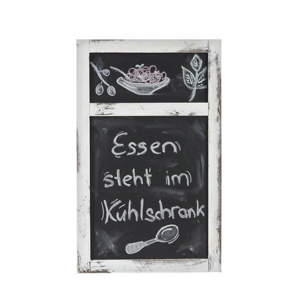 Werbetafel MCW-C51, Wandtafel Kreidetafel, 55X34X2Cm, Holz Shabby-Look Vintage ~ Weiß-image