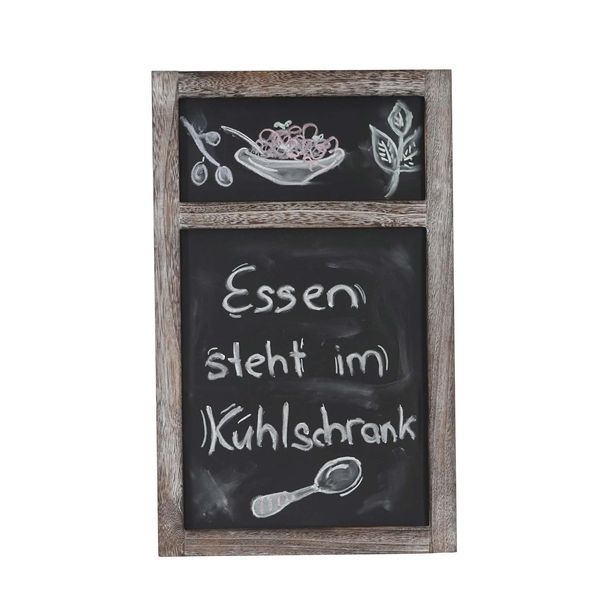 Werbetafel MCW-C51, Wandtafel Kreidetafel, 55X34X2Cm, Holz Shabby-Look Vintage ~ Braun-image