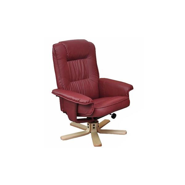 Relaxsessel Fernsehsessel Sessel Ohne Hocker H56 Kunstleder Mvg-Zertifiziert ~ Bordeaux-image