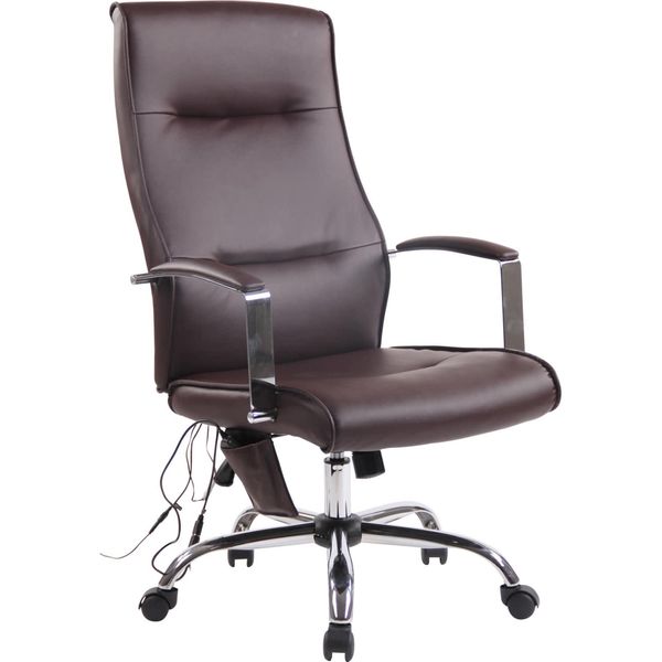 Clp BüRostuhl Portland Mit Massagefunktion I Drehbarer Chefsessel Mit Kunstlederbezug Oder Stoffbezug I Drehstuhl Mit Wippmechanismus-image
