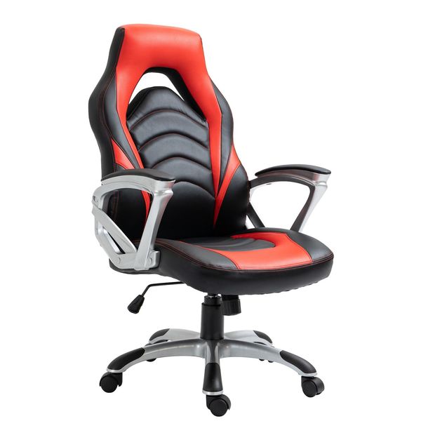 Clp Gaming BüRostuhl Foxton Kunstleder I HöHenverstellbarer Schreibtischstuhl I Drehstuhl Mit Gepolsterten Armlehnen-image