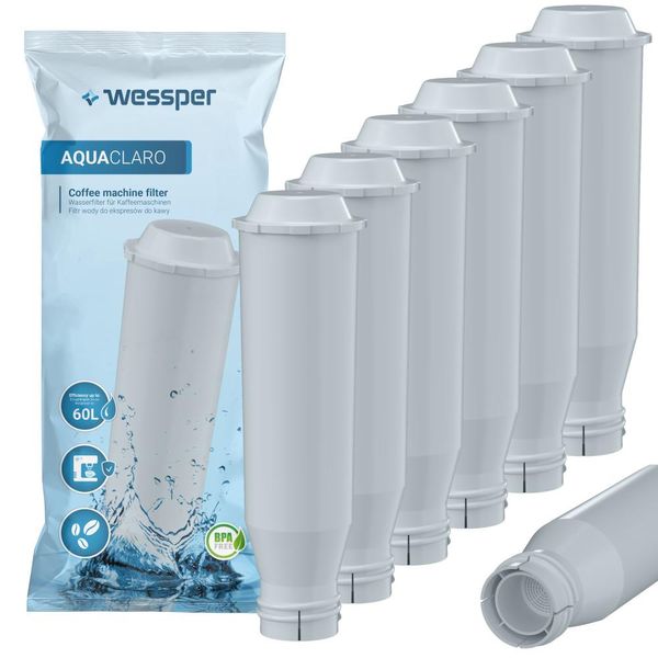 6X Wessper Aquaclaro Filtro Acqua Di Ricambio Per Macchine Da Caffè Krups Nivona (Sostituzione Nirf 700)-image