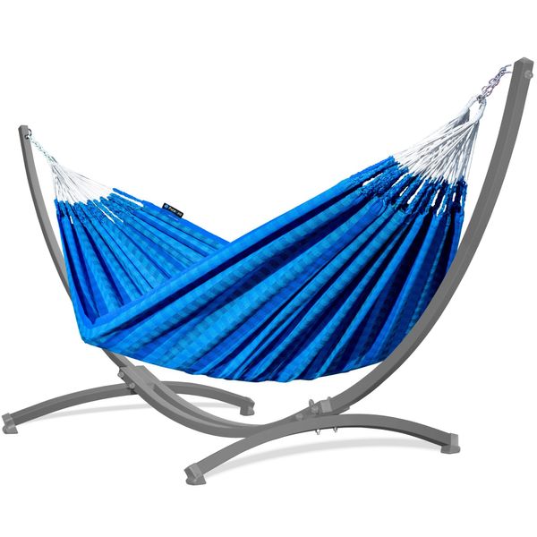 Amaca Potenza Con Telaio Per Due Persone Amaca 230X160 Cm I Telaio Zincato 220 Kg-image