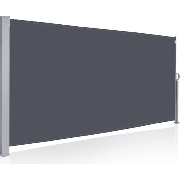 Jiubiaz Tenda Da Sole Laterale Schermo Privacy 180*300Cm Tenda Da Sole Parete Laterale Protezione Solare Tenda Da Sole Parete Campeggio Grigio-image