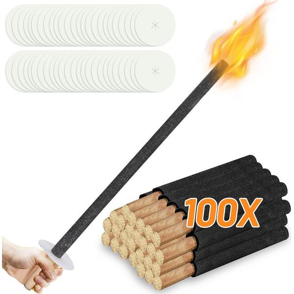Tolletour Torce Da Giardino Torce Di Cera Di Alta Qualità Tempi Di Combustione Diversi Torce Di Cera Di Alta Qualità Con Tempi Di Combustione Diversi 90Min 72Cm 100X-image