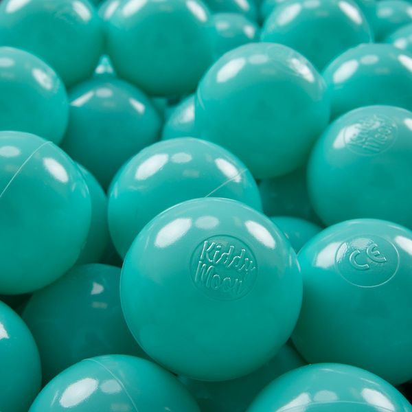 Kiddymoon 700 ∅ 7Cm Play Ball Palline Da Bagno Baby Plain Kids Palline Di Plastica Eu, Turchese Chiaro-image