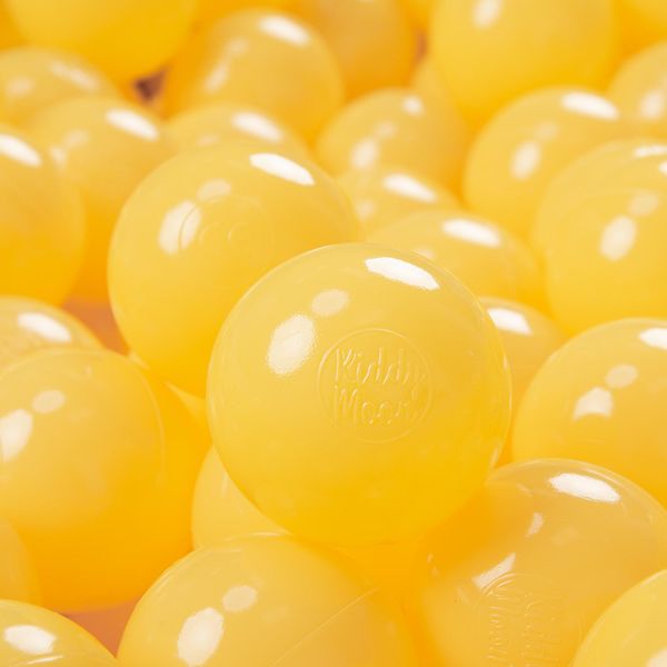 Kiddymoon 300 Palline Da Gioco ∅ 7Cm Per Neonati E Bambini Palline Da Bagno In Plastica Eu, Giallo-image