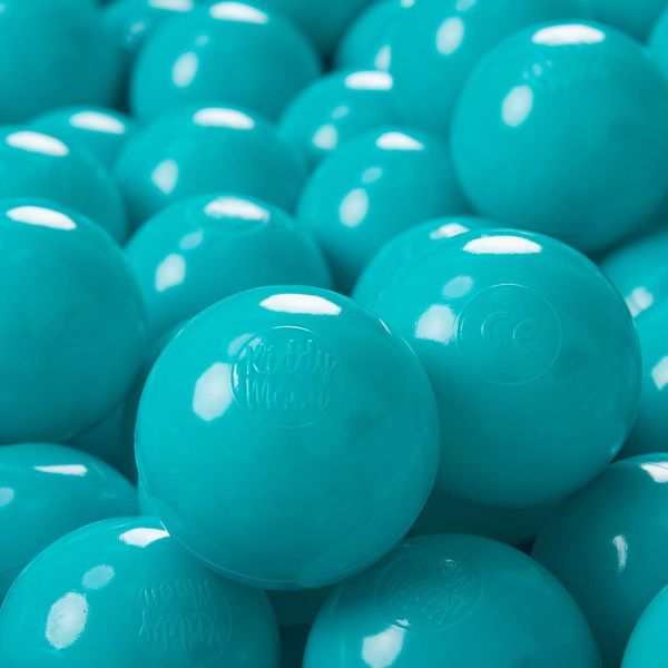 Kiddymoon 300 Palline Da Gioco ∅ 7Cm Per Neonati E Bambini Palline Da Bagno In Plastica Eu, Turchese-image
