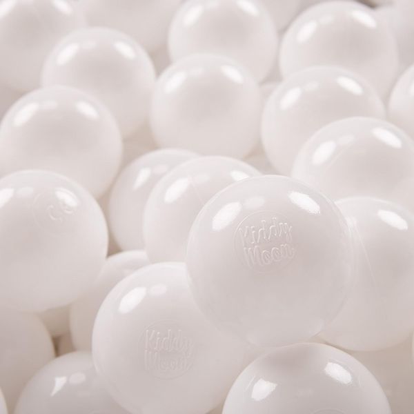 Kiddymoon 300 Palline Da Gioco ∅ 7Cm Per Neonati E Bambini Palline Da Bagno In Plastica Eu, Bianco-image