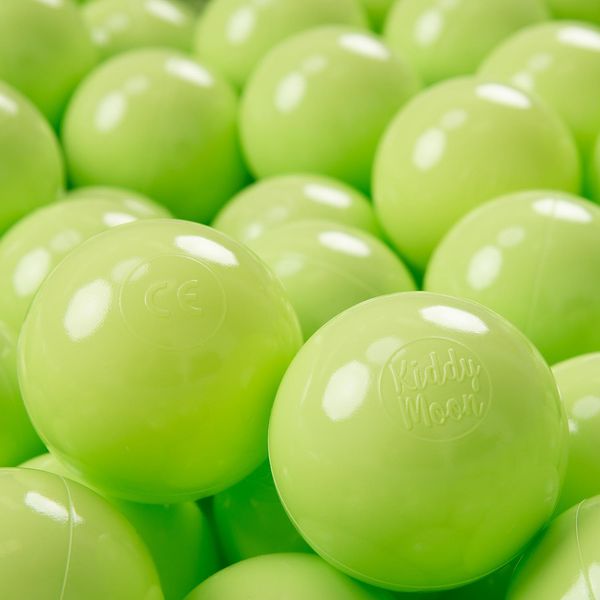 Kiddymoon 50 Palline Da Gioco ∅ 7Cm Per Neonati E Bambini Palline Da Bagno In Plastica Eu, Verde Chiaro-image