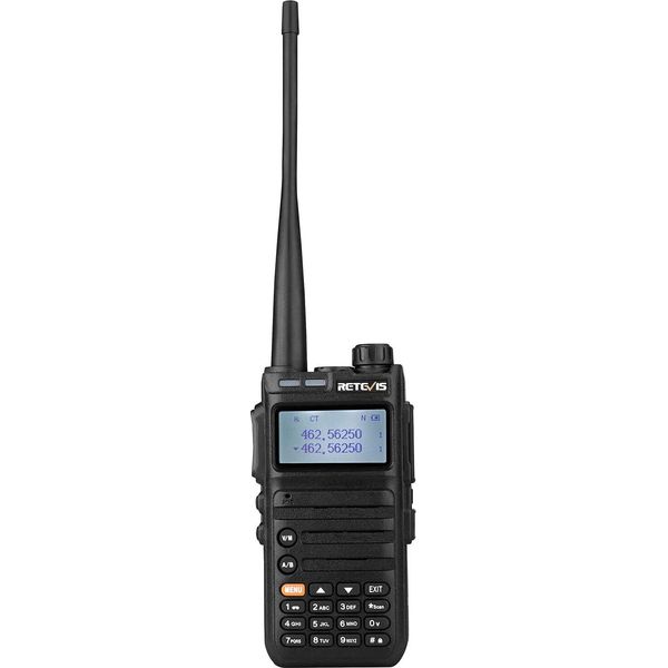 Retevis RA685 Radio A Doppia Banda, Radio Airsoft, Batteria Da 1800 Mah, 128 Canali, Vox, Ampio Display A Led, Radio Portatile A 2 Vie, Radio Amatoriale Portatile Per Principianti (Nero, 1 Pezzo)-image