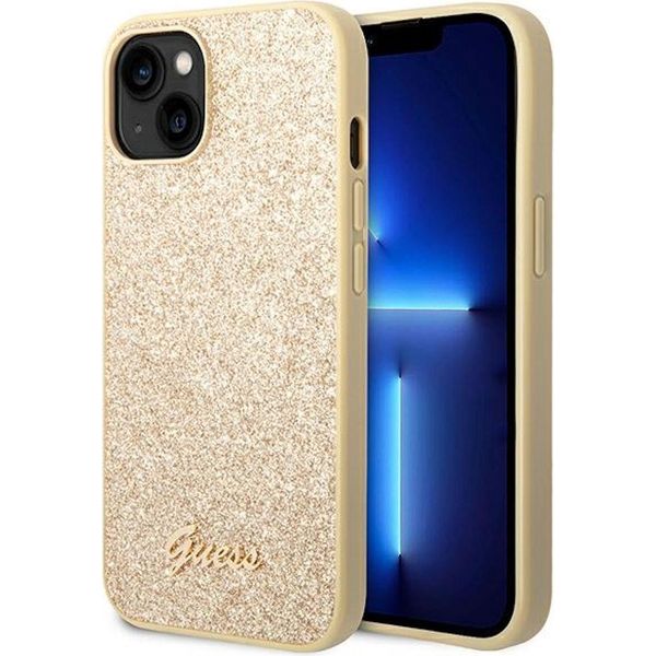 Guess Guhcp14Shggshd Iphone 14 / 15 / 136.1 ZłOty/Oro Custodia Rigida Glitter Script-image