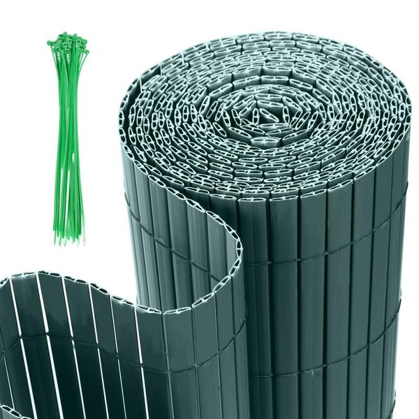 Yakimz Privacy Screen Mat Schermo Della Privacy In Pvc Recinto Della Privacy Del Giardino Recinto Del Balcone Frangivento Rivestimento Del Balcone Verde 100X800Cm-image