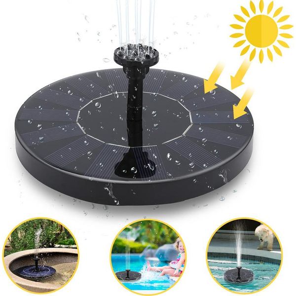 Yakimz Solarpump Pompe Solari Da 1,5W Fontana Solare Per Esterni, Fontana Solare Per Uccelli Con 6 Stili D'acqua, Galleggiante Autoportante Per Vasca Per Uccelli, Giardino, Terrazzo-image