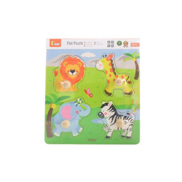 Viga Puzzle Di Legno - Animali Selvatici-image
