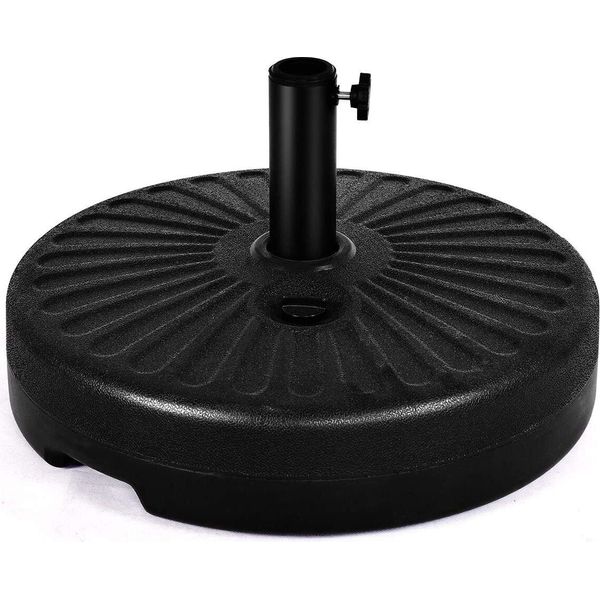 Costway 23L Supporto Per Ombrellone Base Per Ombrellone Supporto Per Ombrellone Rotondo Riempibile Per Balcone Supporto Per Ombrellone Mercato Supporto Per Ombrellone Nero-image