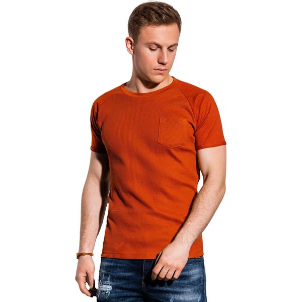 Ombre Clothing Maglietta A Maniche Corte Da Uomo Henshaw Red Brick M-image