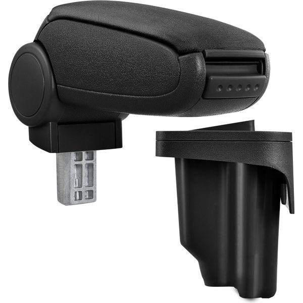 [Bracciolo Centrale, Perfetto Per Bmw E46, Anni 1998 - 2007 - Bracciolo Con Vano Portaoggetti - Imbottito - Tessuto - Nero-image