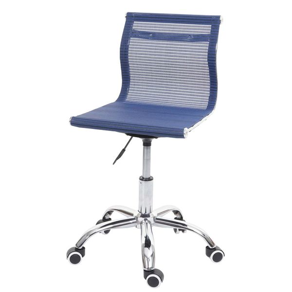 BüRostuhl MCW-K53, Drehstuhl Schreibtischstuhl Computerstuhl, Netzbezug Stoff/Textil ~ Blau-image
