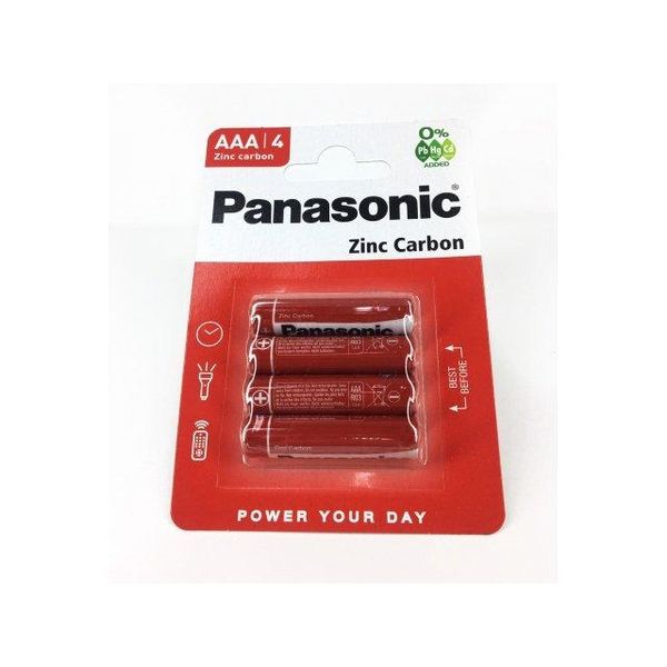 Panasonic ZinkouhlíKové Baterie Red Zinc R03RZ/4BP Eu Aaa 1,5V (Blistr 4Ks)-image
