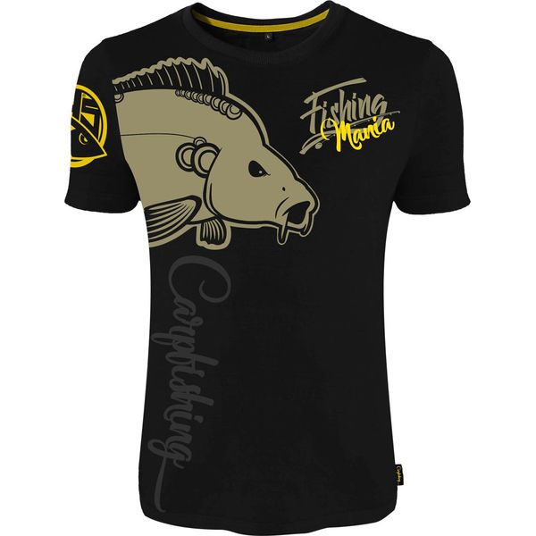 Hotspot Design Fishing Mania Carpfishing, Xxl, Nero-Giallo, T-Shirt, 010000505-image