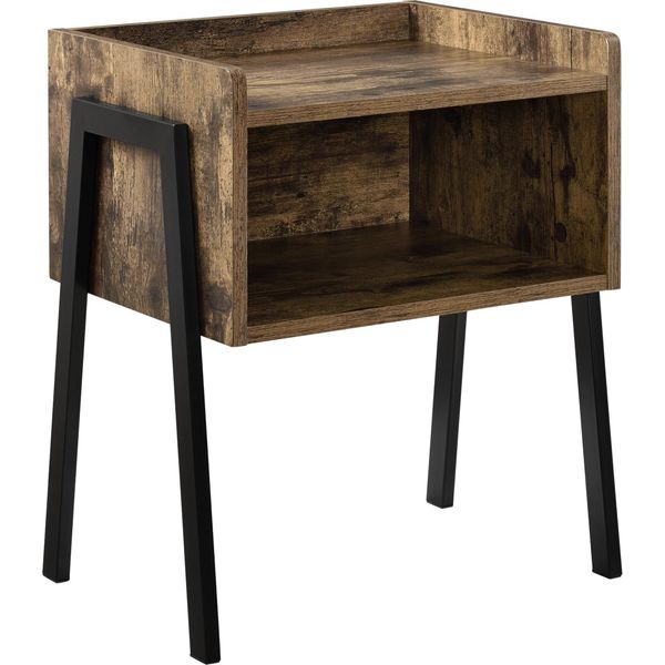 [Tavolino Comodino Comodino Comodino Contenitore Impilabile Aspetto Legno Retro 52 X 42 X 35 Cm-image